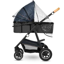 Wózek wielofunkcyjny LIONELO AMBER 2 w 1 spacerówka + gondola + torba + akcesoria - granatowy