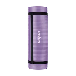 Mata gimnastyczna do ćwiczeń joga pilates fitness 183x61cm grubość 1cm REBEL ACTIVE - kolor fioletowy