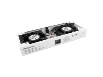 Panel wentylacyjny dachowy LANBERG do szafy wiszącej RACK 10"/19" 2 wentylatory 230V 305x105 szary
