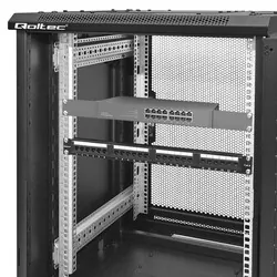 Szafa instalacyjna RACK Qoltec 19'' 15U 600 x 600 x 855 perforowane drzwi stojąca - czarna