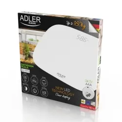 Elektroniczna waga  łazienkowa LED Adler AD 8176 do 180 kg biała