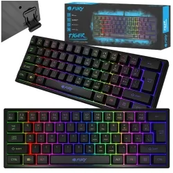 Klawiatura dla graczy FURY TIGER TKL podświetlana membranowa