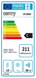 Lodówka witrynka mini 20 L Camry CR 8062 grzanie chłodzenie