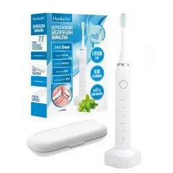 Szczoteczka soniczna do zębów TRAVEL 5 trybów Etui podróżne 2 końcówki 