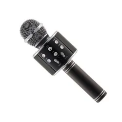 Bezprzewodowy mikrofon Bluetooth WS858 czarny karaoke 