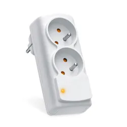 Rozgałęziacz adapter przeciwprzepięciowy ACAR MINI CO 16A szary