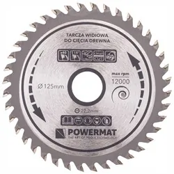 Tarcza widiowa do drewna 125x22.2 40 zębów Powermat TDD-125x22.2x40Z