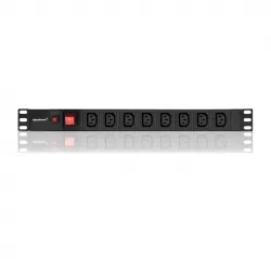 Listwa zasilająca RACK PDU Qoltec do szafy RACK 19&quot; 1U 10A 2m 8xIEC C13