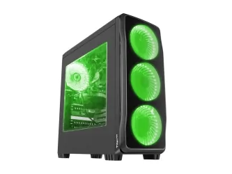 OBUDOWA GENESIS TITAN 750 GREEN MIDI TOWER Z OKNEM, REG. OBR., USB 3.0, BEZ PSU
