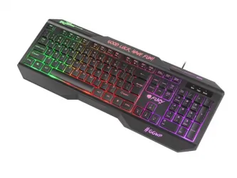 Klawiatura gamingowa podświetlana dla graczy FURY HELLFIRE + podświetlana mata + mysz + słuchawki