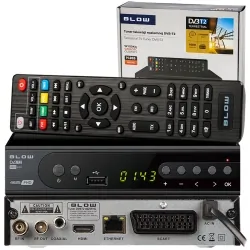 Tuner cyfrowy dekoder DVB-T2 BLOW 4625FHD H.265/HEVC Ethernet