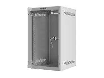 Szafa instalacyjna RACK wisząca 10'' 9U 280x310 drzwi szklane Lanberg (flat pack) - szara