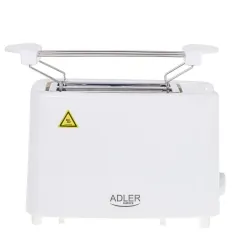 Toster na 2 kromki Adler AD 3222 srebrny z rusztem do bułek