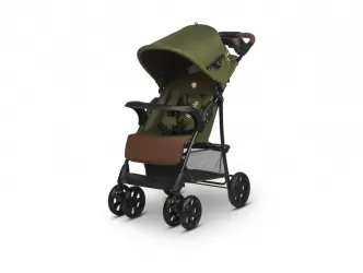 Wózek spacerowy LIONELO EMMA PLUS + tacka i uchwyt na kubek + torba - Forest Green limitowana edycja