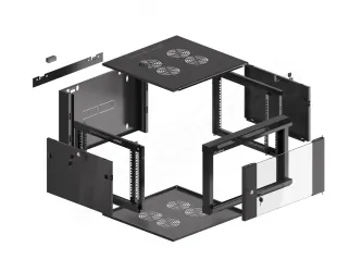 Szafa instalacyjna RACK wisząca 19'' 6U 570x600 drzwi szklane Lanberg  - czarna