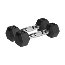 Hantle żeliwne gumowane HEX 2x 2kg REBEL ACTIVE