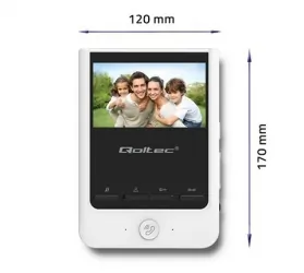Wideodomofon Qoltec Theon 4 TFT LCD 4.3" - biały