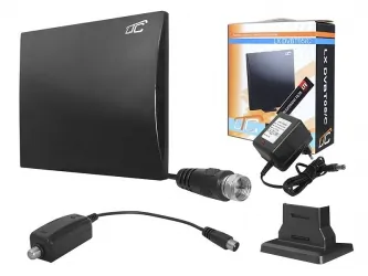Panelowa antena DVB-T pokojowa LTC do odbioru telewizji naziemnej - czarna