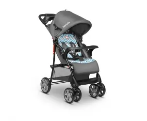 Wózek spacerowy LIONELO EMMA PLUS + tacka i uchwyt na kubek + torba - niebieski