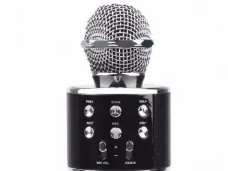 Bezprzewodowy mikrofon Bluetooth WS858 czarny karaoke 