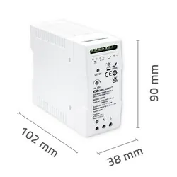 Stabilny zasilacz na szynę DIN z funkcją UPS Qoltec 40W