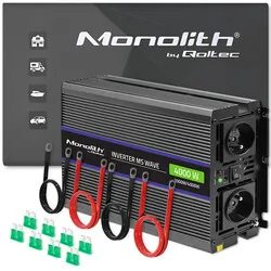 Przetwornica napięcia Qoltec Monolith 4000 MS Wave 12V/230V 2000W/4000W USB