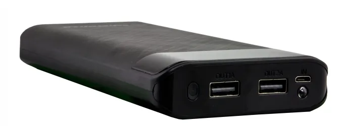 Powerbank 17400mAh 2xUSB z lampką LED Esperanza PHOTON LED LIGHT czarny