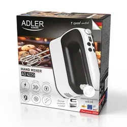 Mikser kuchenny ręczny z wyświetlaczem LCD Adler AD 4229 600W