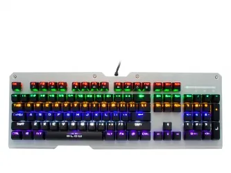 Klawiatura mechaniczna BLOW MECHANICAL RGB podświetlana metalowa + mysz + mata + słuchawki
