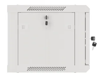 Szafa instalacyjna RACK V2 wisząca 19&#039;&#039; 6U 600x450 drzwi szklane Lanberg  - szara
