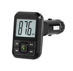 Transmiter FM samochodowy z zestawem głośnomówiącym Peiying Bluetooth 2xUSB