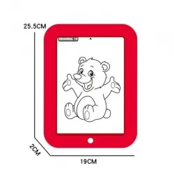 Magiczny tablet tablica LED do rysowania notes znikopis MAGIC PAD 3DX9 czerwony