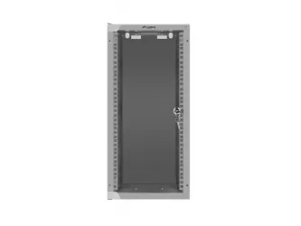 Szafa instalacyjna RACK wisząca 10'' 12U 280x310 drzwi szklane Lanberg (flat pack) - szara