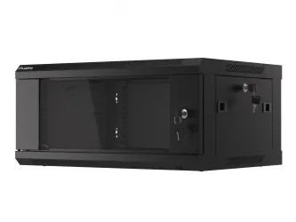 Szafa instalacyjna RACK V2 wisząca 19&#039;&#039; 4U 600x450 drzwi szklane Lanberg  - czarna