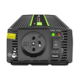 Przetwornica napięcia Qoltec Monolith 24V/230V 300W/600W USB Czysty Sinus