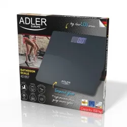 Elektroniczna waga  łazienkowa Adler AD 8157 do 150 kg grafitowa