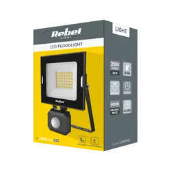 Halogen reflektor lampa LED naświetlacz Rebel 30W 4000K 230V z sensorem ruchu i zmierzchu