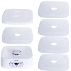 Suszarka do grzybów owoców warzyw dehydrator Adler AD 6658 550W regulacja 5 sit