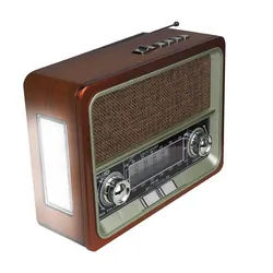 Radio przenośne z panelem solarnym LTC NETTA RETRO Bluetooth USB