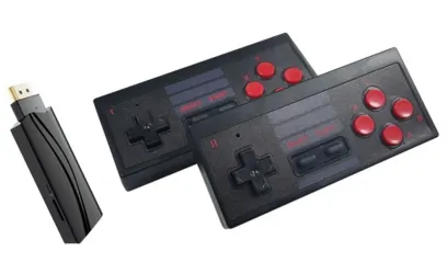 Konsola gamingowa bezprzewodowa do gier Mini 8-BIT HDMI R2invest 628 gier