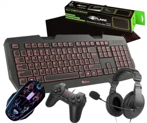 Klawiatura Genesis RX22 podświetlana klawiatura + mysz + mata gamingowa dla graczy