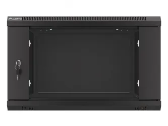 Szafa instalacyjna RACK V2 wisząca 19&#039;&#039; 6U 600x600 drzwi szklane Lanberg  - czarna