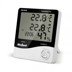 Stacja Pogodowa REBEL RB-0005 prognoza pogody alarm godzina kalendarz