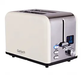 Toster z wyświetlaczem LCD na 2 kromki Gerlach GL 3221 cream