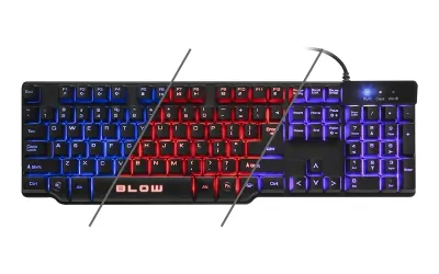 Klawiatura Gamingowa podświetlana LED BLOW Adrenaline CERBERUS + podświetlana mata + słuchawki BLOW CERBERUS