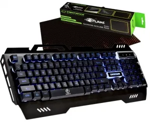 Aluminiowa klawiatura dla graczy Rebeltec DEFENDER LED color + podświetlana mysz + mata