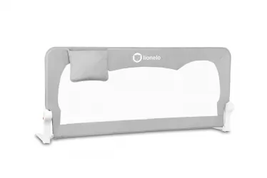 Wysoka barierka ochronna do łóżka Lionelo Hanna 66 cm wysokości - szara