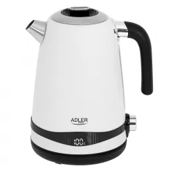 Czajnik stalowy Adler AD 1295w 1,7L wyświetlacz LCD, regulacja temperatury biały