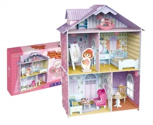 PUZZLE 3D Domek dla lalek Mały Artysta zestaw 60 elementów