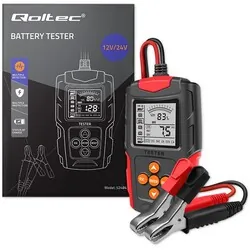 Cyfrowy tester akumulatora z wyświetlaczem LCD Qoltec 12V/24V 3Ah-200Ah